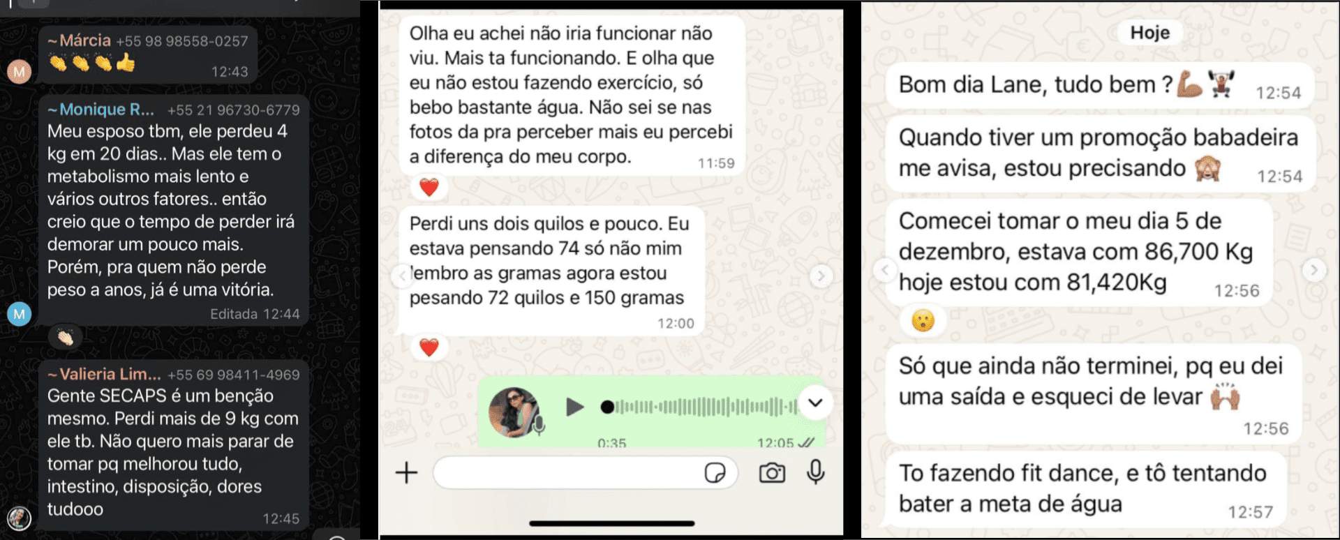 Depoimentos reais Secaps Black
