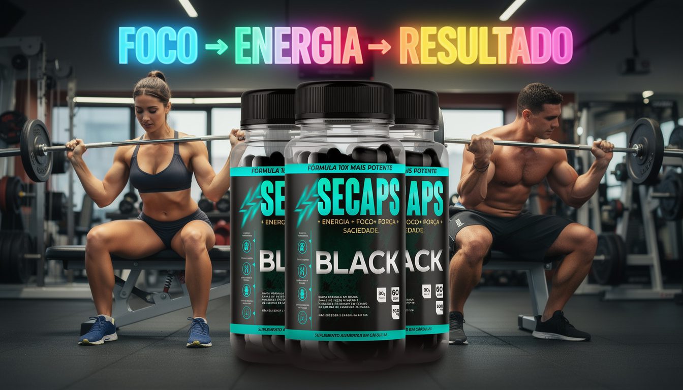 Mulher sentindo leveza com Secaps Black