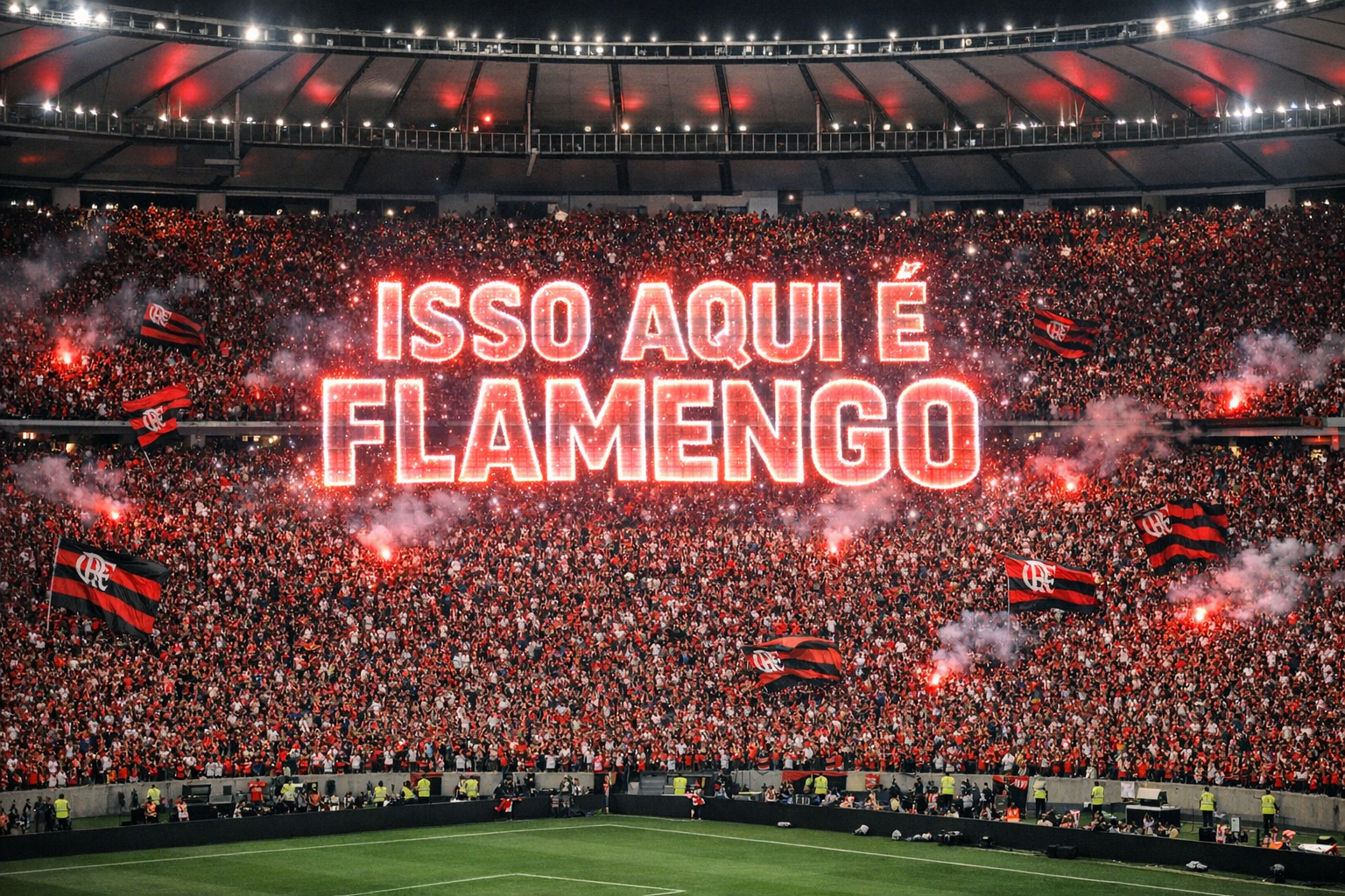 Torcida do Flamengo lotando a arquibancada do Maracanã